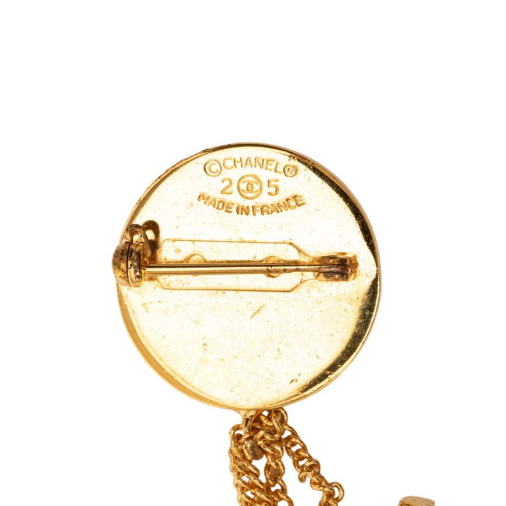CHANEL Vintage Gold Logo Brooch - Picture 3 of 3